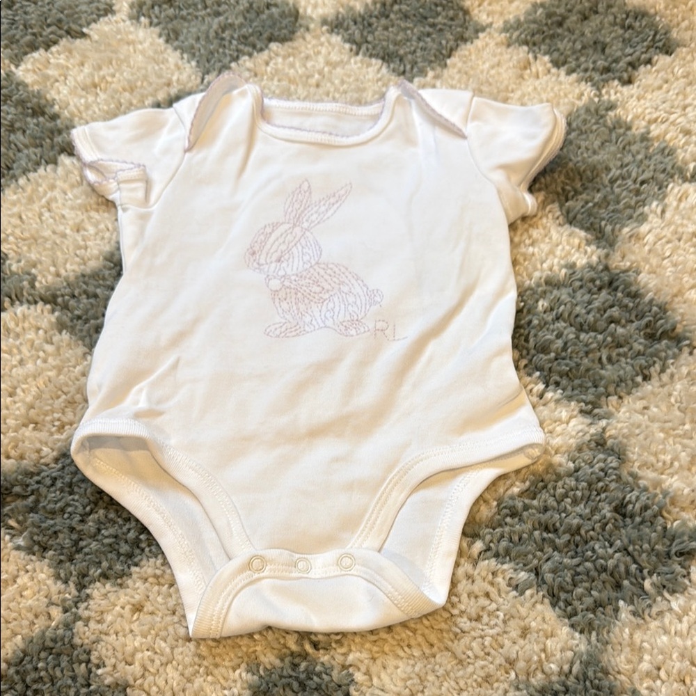 White stitched Bunny design One Piece